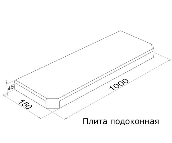 Форма для плиты подоконной ПОГ 10.15